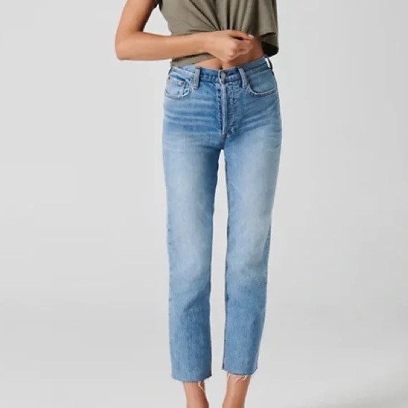 Aritzia Jeans Womens 26 Denim Forum The Arlo High Rise Straight Leg 28L Denim - Picture 1 of 13
